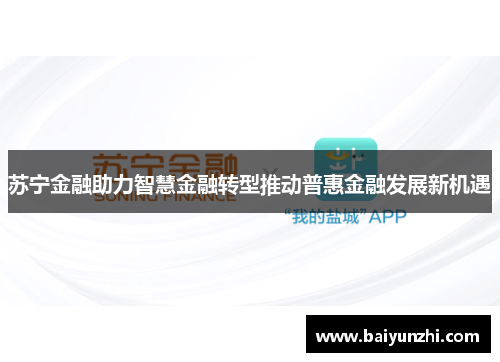 苏宁金融助力智慧金融转型推动普惠金融发展新机遇